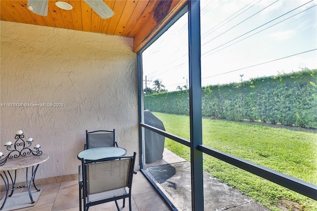 1325 Partridge Close, Pompano Beach, FL 33064 - sunroom / solarium featuring ceiling fan