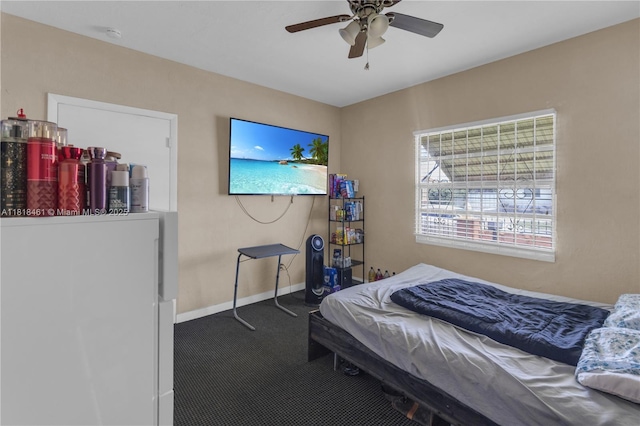 1478 NW 74th St, Miami, FL 33147 - carpeted bedroom with baseboards and ceiling fan