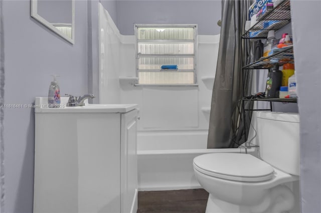 1478 NW 74th St, Miami, FL 33147 - full bathroom with wood finished floors, vanity, and shower / bath combo