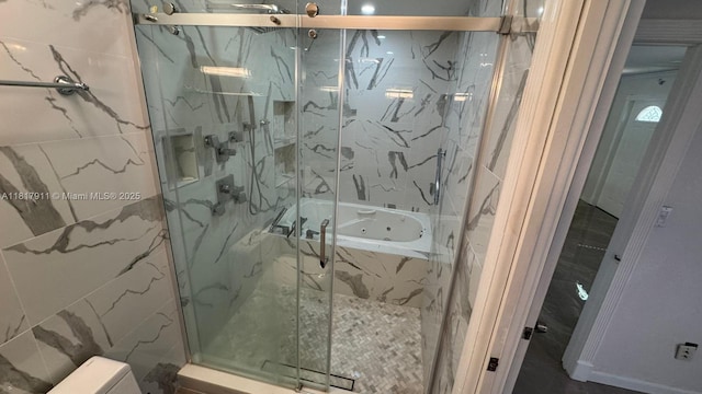 7115 SW 147th Ct, Miami, FL 33193 - full bath with a marble finish shower and a tub with jets