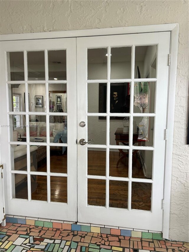 2320 SW 16th Ter, Miami, FL 33145 - entrance to property featuring french doors and stucco siding