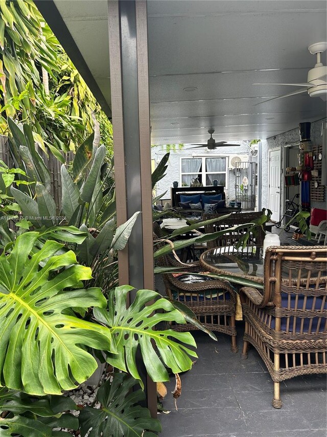 2320 SW 16th Ter, Miami, FL 33145 - view of patio / terrace featuring a ceiling fan
