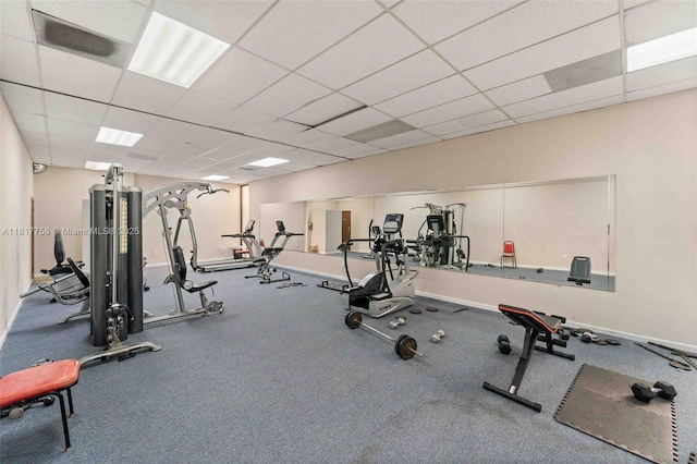 8415 SW 107th Ave Unit 323W, Miami, FL 33173 - gym with a drop ceiling