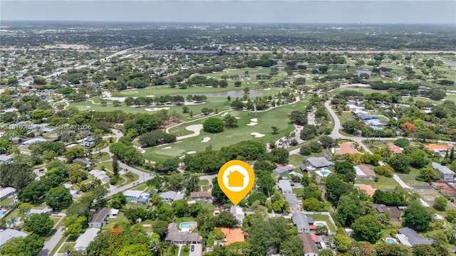 4240 SW 9th St, Plantation, FL 33317 - aerial overview of property's location featuring a nearby body of water, a local golf course, and nearby suburban area