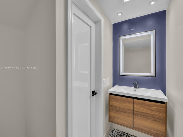 624 Stanton Dr, Weston, FL 33326 - bathroom featuring vanity and recessed lighting