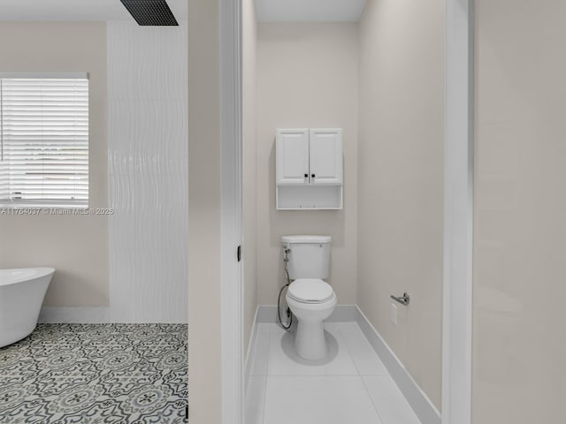 624 Stanton Dr, Weston, FL 33326 - full bath with a freestanding tub, tile patterned flooring, and a shower