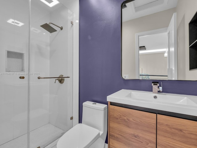 624 Stanton Dr, Weston, FL 33326 - bathroom featuring a shower stall and vanity