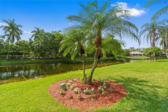 477 Spinnaker, Weston, FL 33326 - view of grassy yard with a water view