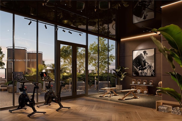 94 NE 29th St Unit 610, Miami, FL 33137 - gym with a wall of windows and healthy amount of natural light