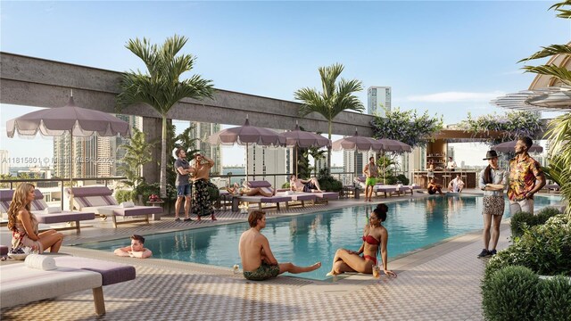 94 NE 29th St Unit 610, Miami, FL 33137 - community pool with a patio area