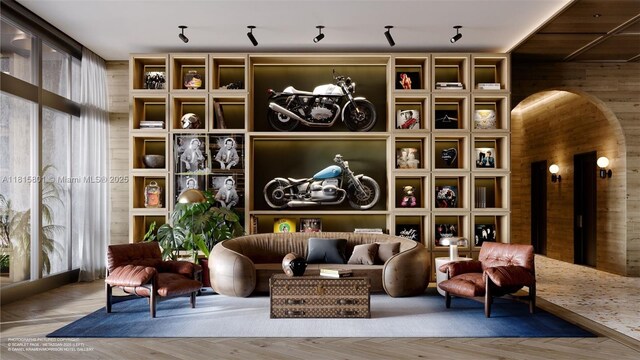 94 NE 29th St Unit 610, Miami, FL 33137 - community lobby with wooden walls