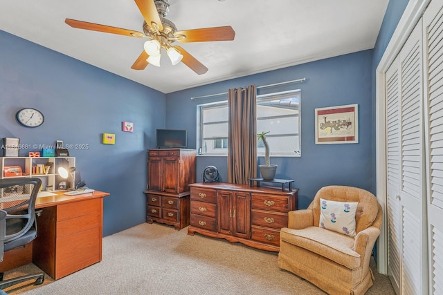 1305 N 47th Ave, Hollywood, FL 33021 - carpeted office space with a ceiling fan