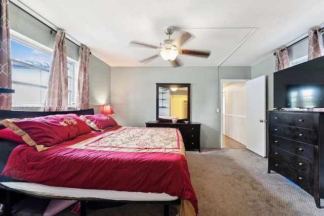 1305 N 47th Ave, Hollywood, FL 33021 - carpeted bedroom featuring attic access and ceiling fan