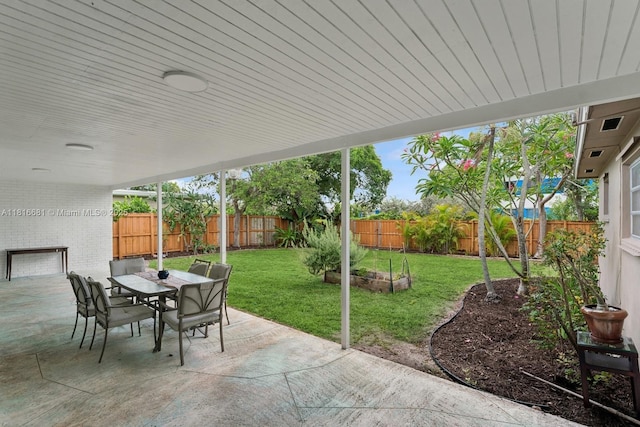 1305 N 47th Ave, Hollywood, FL 33021 - fenced backyard with a patio and outdoor dining space