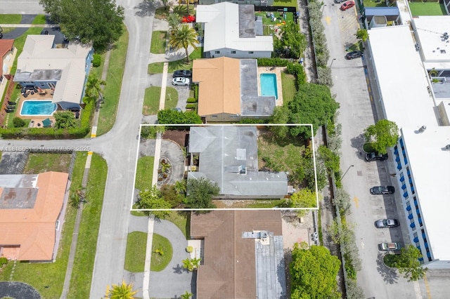 1305 N 47th Ave, Hollywood, FL 33021 - aerial view of property's location featuring property parcel outlined