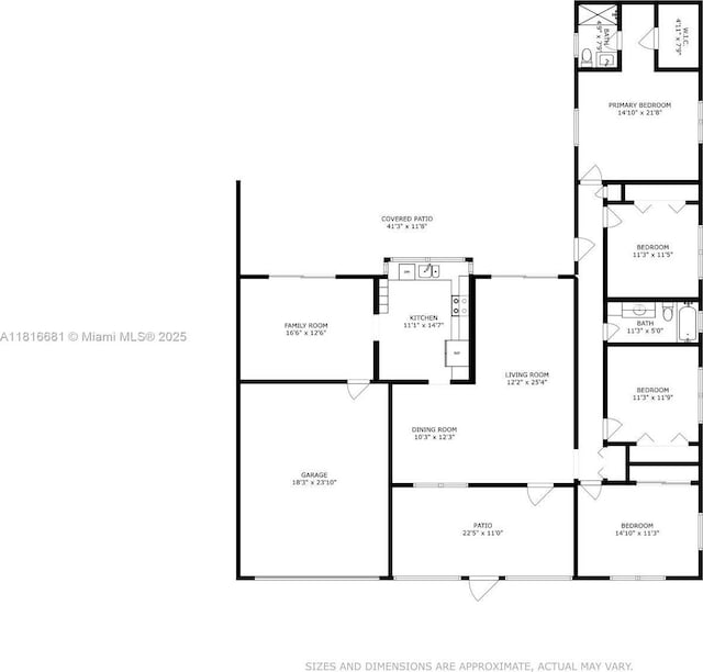 1305 N 47th Ave, Hollywood, FL 33021 - view of home floor plan