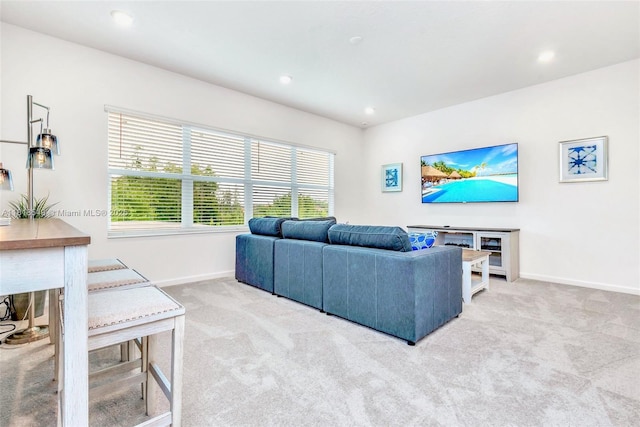 2496 Rama Dr, Kissimmee, FL 34746 - carpeted living area featuring recessed lighting