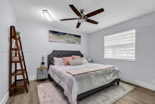 11400 NW 27th St, Plantation, FL 33323 - bedroom featuring wood finished floors, baseboards, and ceiling fan