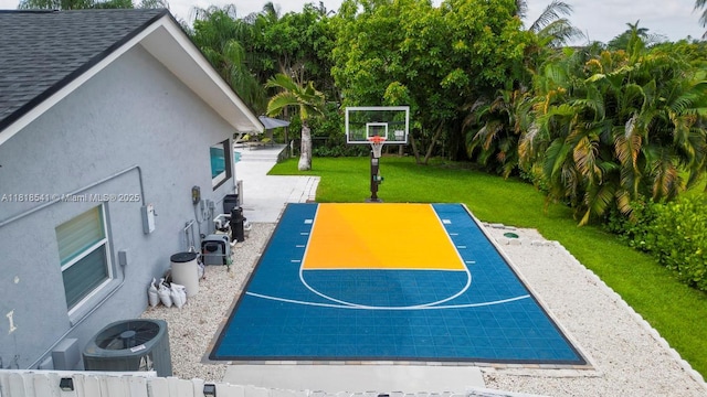 11400 NW 27th St, Plantation, FL 33323 - view of sport court with basketball court and a lawn