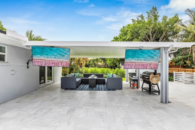 11400 NW 27th St, Plantation, FL 33323 - view of patio / terrace with an outdoor living space and grilling area