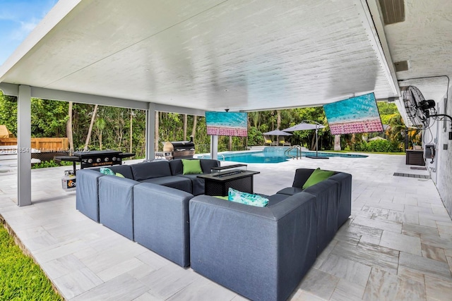 11400 NW 27th St, Plantation, FL 33323 - view of patio with an outdoor hangout area and an outdoor pool