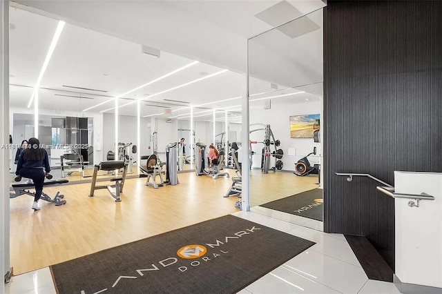 10540 NW 63rd Ter, Doral, FL 33178 - workout area with wood finished floors
