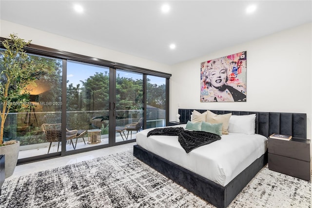 3660 SW 12th St, Miami, FL 33135 - bedroom featuring recessed lighting and access to outside