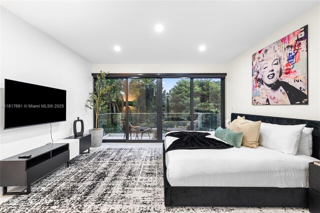 3660 SW 12th St, Miami, FL 33135 - bedroom featuring recessed lighting and access to exterior