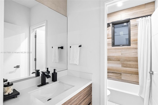 3660 SW 12th St, Miami, FL 33135 - bathroom featuring vanity, toilet, and shower / bath combo