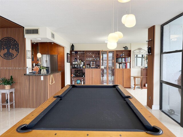 800 Parkview Dr Unit 820, Hallandale Beach, FL 33009 - playroom with billiards table, a bar, and light tile patterned floors