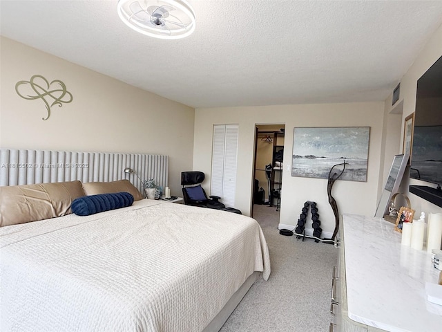 800 Parkview Dr Unit 820, Hallandale Beach, FL 33009 - bedroom with carpet flooring, a closet, and a textured ceiling