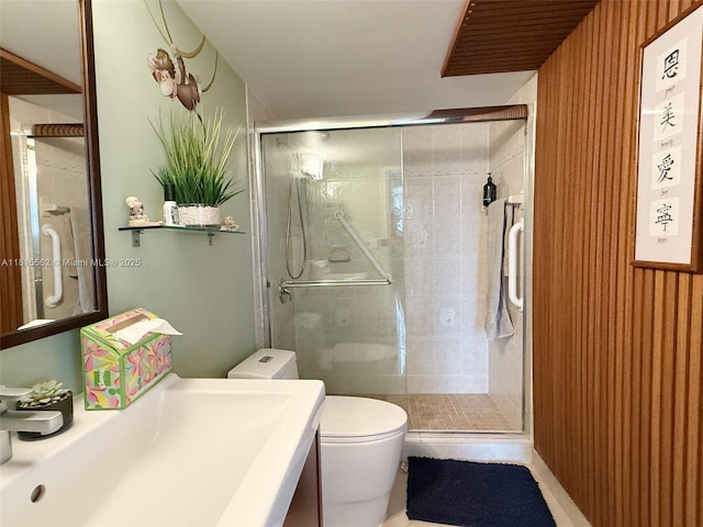 800 Parkview Dr Unit 820, Hallandale Beach, FL 33009 - bathroom with toilet, a shower stall, and vanity
