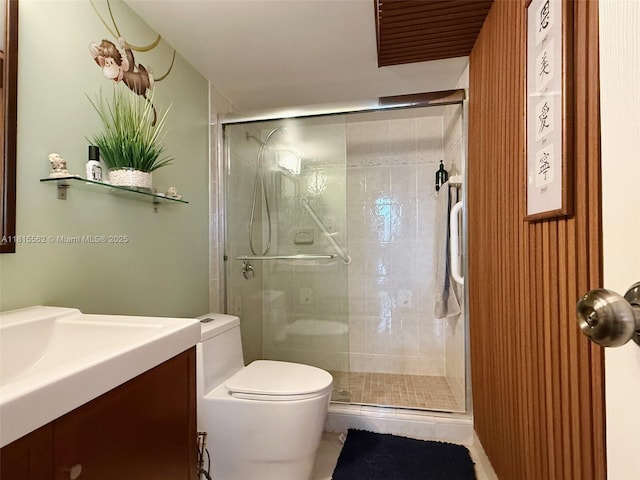 800 Parkview Dr Unit 820, Hallandale Beach, FL 33009 - full bath with a stall shower, toilet, and vanity