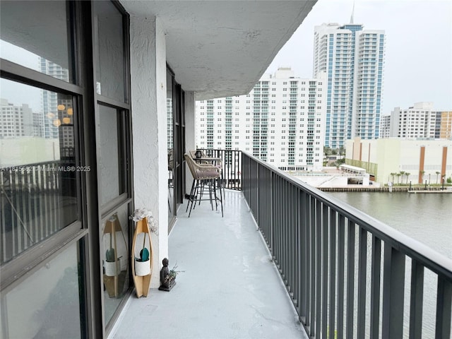 800 Parkview Dr Unit 820, Hallandale Beach, FL 33009 - balcony with a city view and a water view