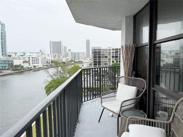 800 Parkview Dr Unit 820, Hallandale Beach, FL 33009 - balcony featuring a water view and a view of city