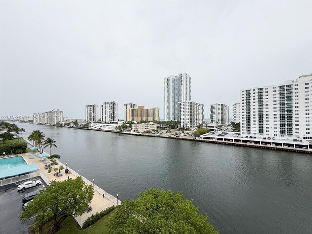 800 Parkview Dr Unit 820, Hallandale Beach, FL 33009 - water view featuring skyline