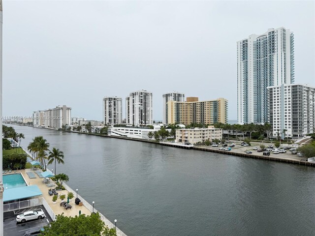 800 Parkview Dr Unit 820, Hallandale Beach, FL 33009 - water view featuring city skyline