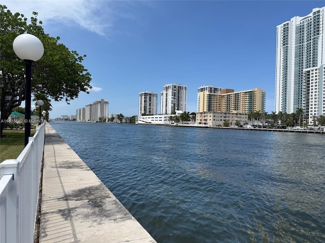 800 Parkview Dr Unit 820, Hallandale Beach, FL 33009 - water view with city skyline