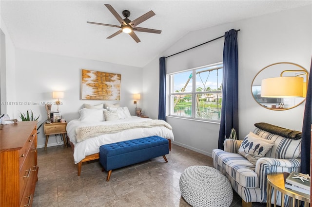 886 SW 180th Ter, Pembroke Pines, FL 33029 - bedroom featuring lofted ceiling and ceiling fan