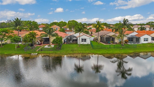 886 SW 180th Ter, Pembroke Pines, FL 33029 - water view with nearby suburban area and a fenced backyard