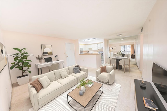18785 NW 62nd Ave Unit 106, Hialeah, FL 33015 - living area featuring light colored carpet