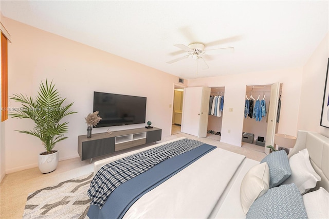 18785 NW 62nd Ave Unit 106, Hialeah, FL 33015 - bedroom with carpet floors and ceiling fan