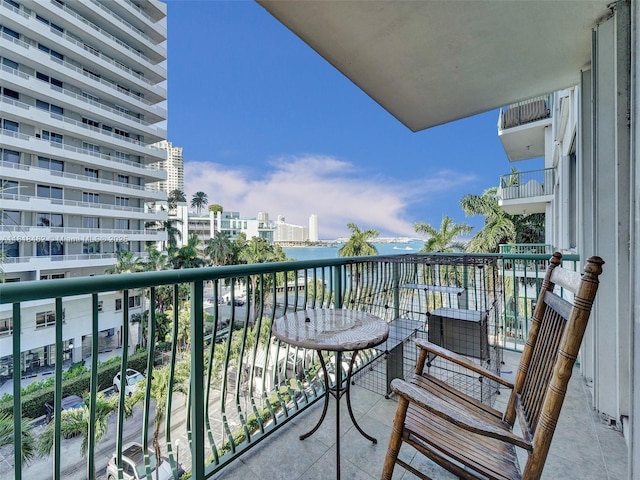 1408 Brickell Bay Dr Unit 411, Miami, FL 33131 - balcony featuring a water view