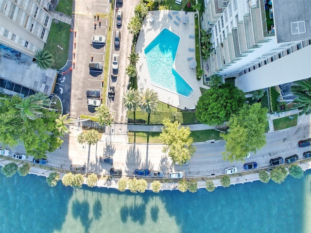 1408 Brickell Bay Dr Unit 411, Miami, FL 33131 - bird's eye view of a pool area