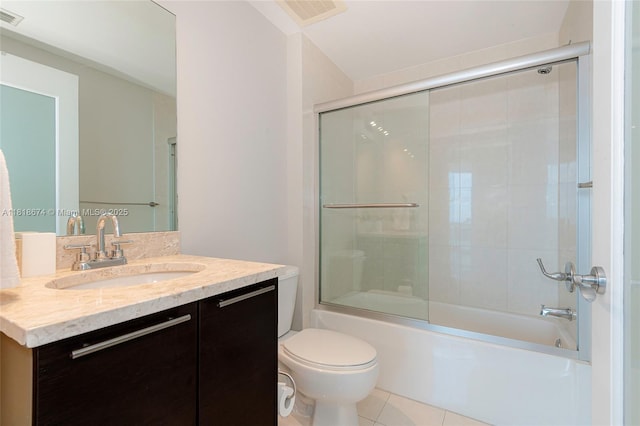 480 NE 30th St Unit 1505, Miami, FL 33137 - full bathroom featuring vanity, combined bath / shower with glass door, and tile patterned flooring