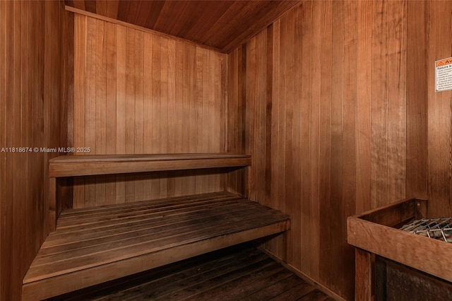 480 NE 30th St Unit 1505, Miami, FL 33137 - relaxing sauna / steam room featuring wood walls and wood ceiling