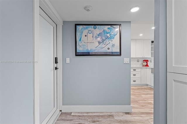 1401 N Riverside Dr Unit 604, Pompano Beach, FL 33062 - corridor with light wood-type flooring and recessed lighting