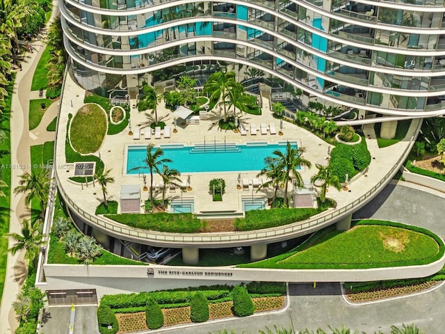 15701 Collins Ave Unit 3101, Sunny Isles Beach, FL 33160 - drone / aerial view of a pool area