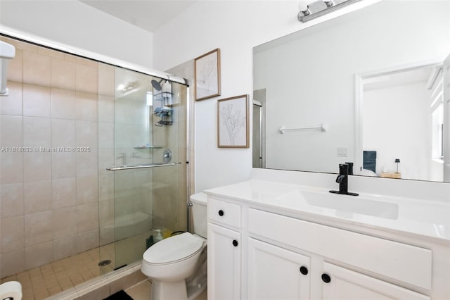 9362 W 33rd Ln, Hialeah, FL 33018 - bathroom featuring toilet, vanity, and a stall shower