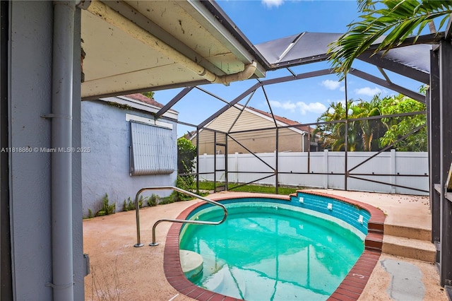 8663 Spring Valley Dr, Boynton Beach, FL 33472 - view of swimming pool with a patio and a lanai